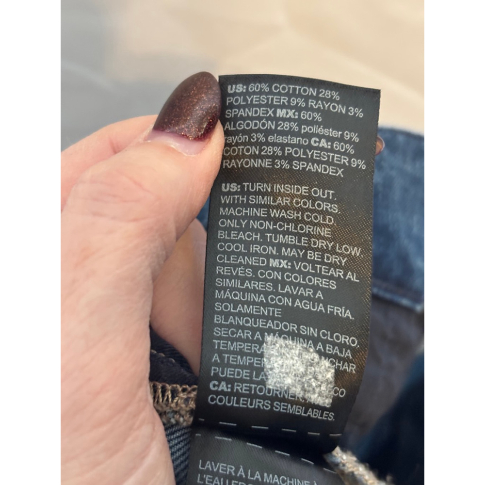 White House Black Market High Rise Straight Jeans Size 8 Gold Military Button - Picture 13 of 16